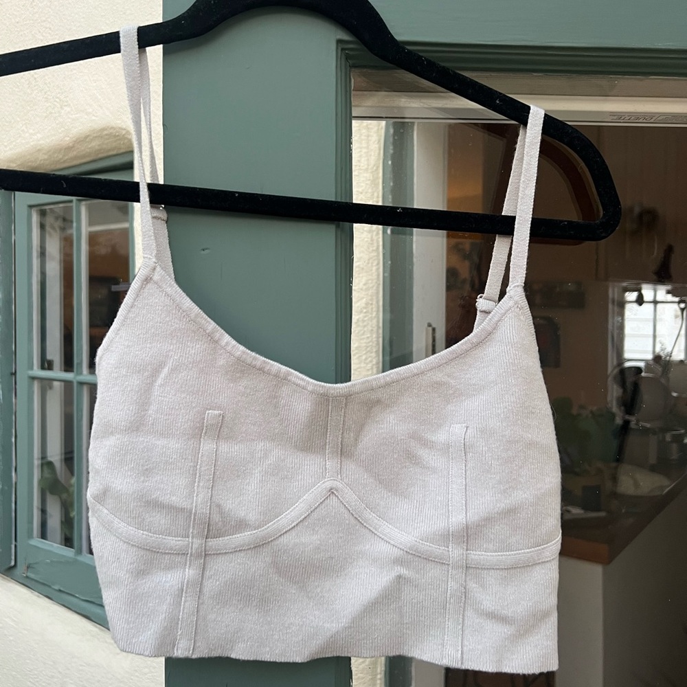 Cream Crop Top - Picture 2 of 3